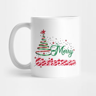 Christmas tree made of ribbon Mug